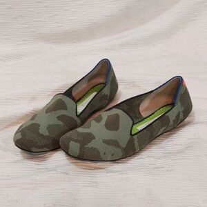 Rothy's Green Camouflage Loafers Size 8.5